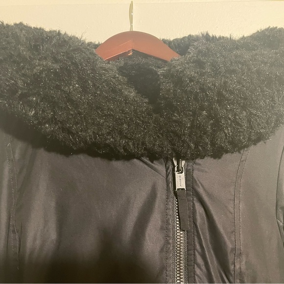 Aritzia Black Fur-Trimmed Puffer Jacket - Picture 9 of 14
